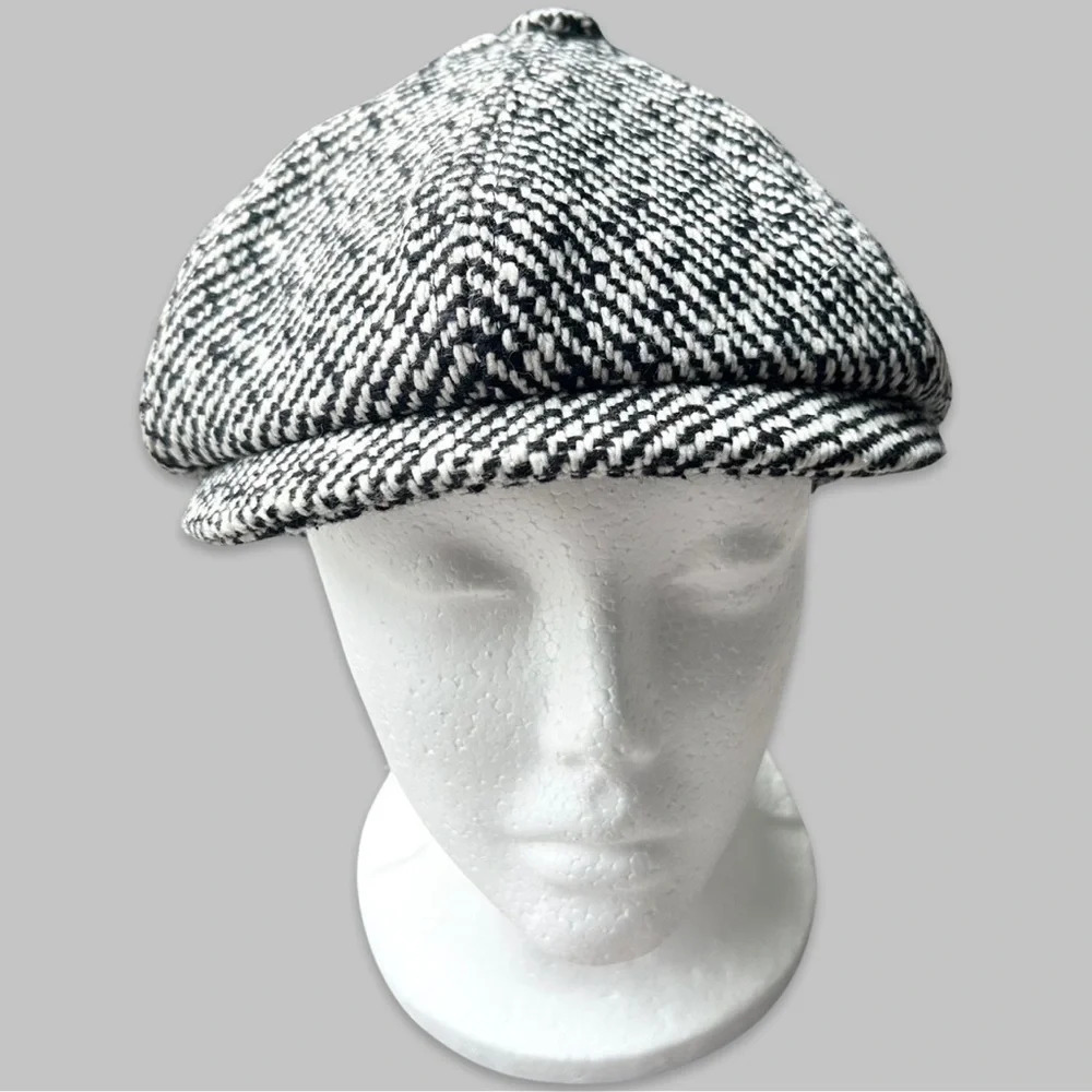 NTW Picabo Tweed Wool Blend Flat  Newsboy Cap